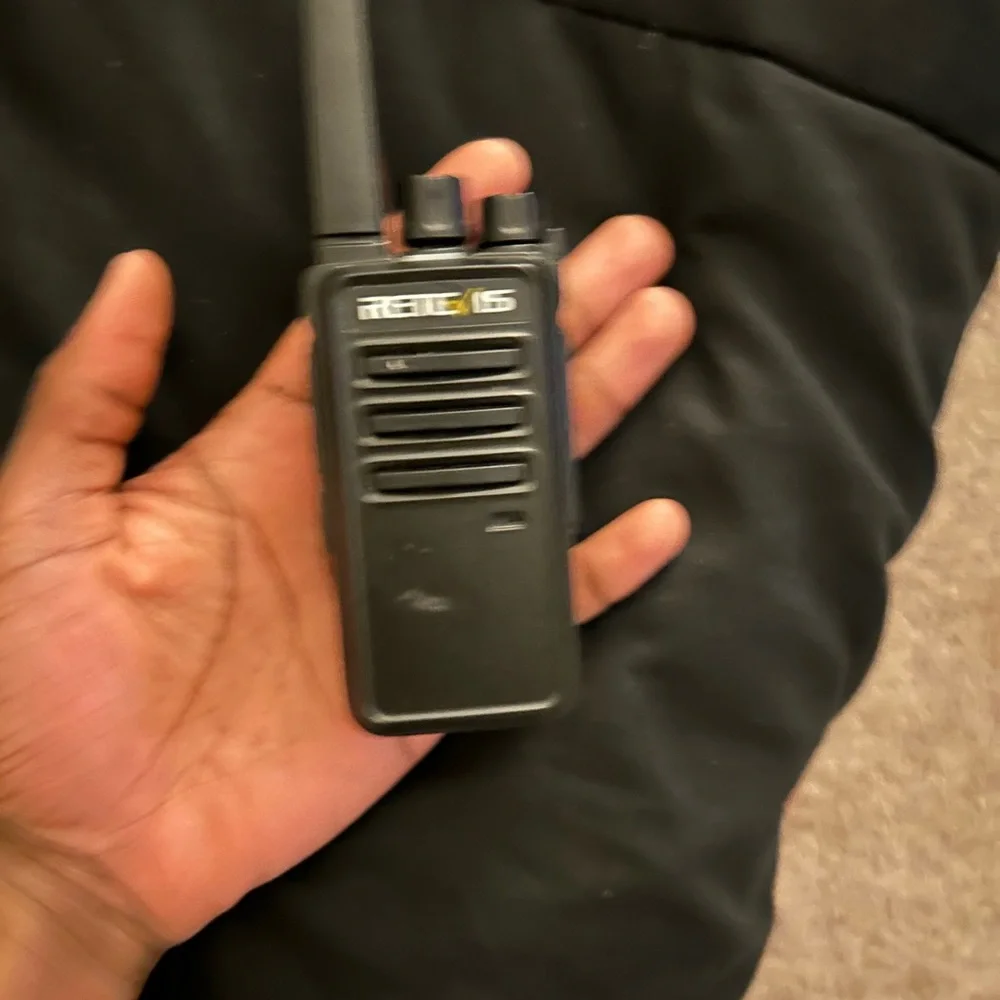 Black Two-Way Radio with Earpiece